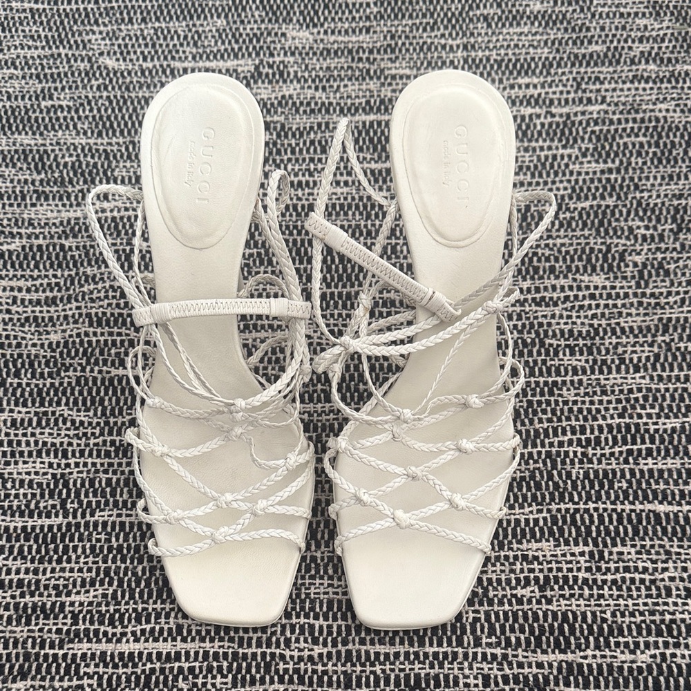 Gucci Women's Cream Strappy Sandals